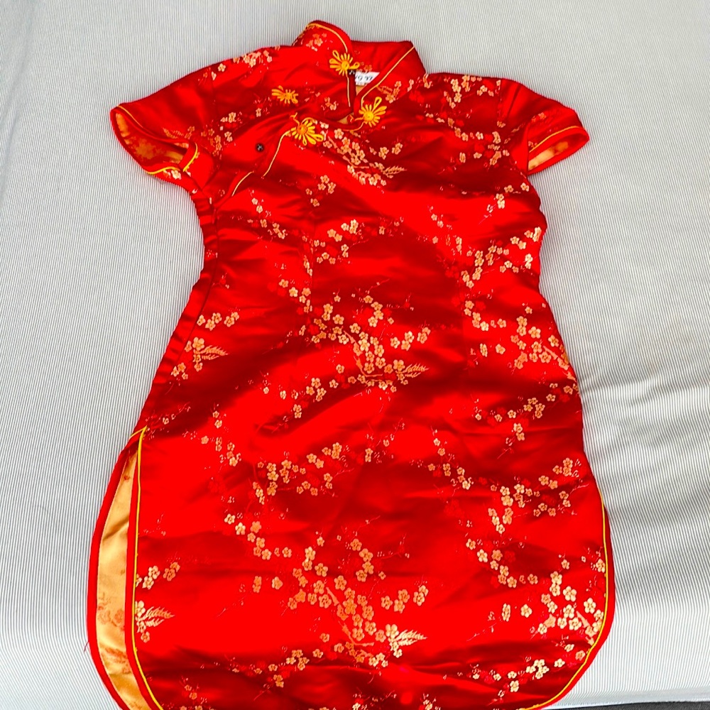 Kids Qipao Red & Gold